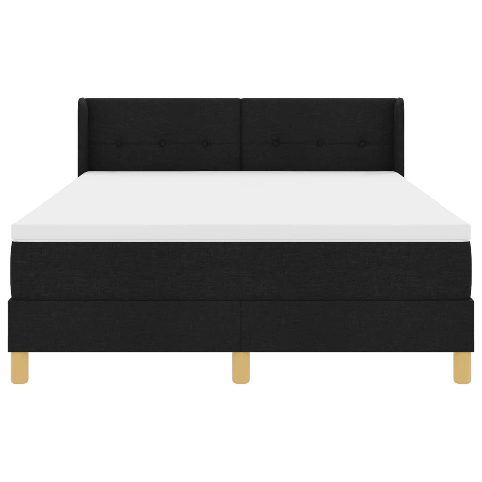 Κρεβάτι με ελατήρια Μαύρο 190 x 140 εκατοστά Πολυεστέρας - Pakobazaar