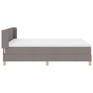 Κρεβάτι με ελατήρια με κεφαλάρι Taupe 200 x 140 cm ύφασμα