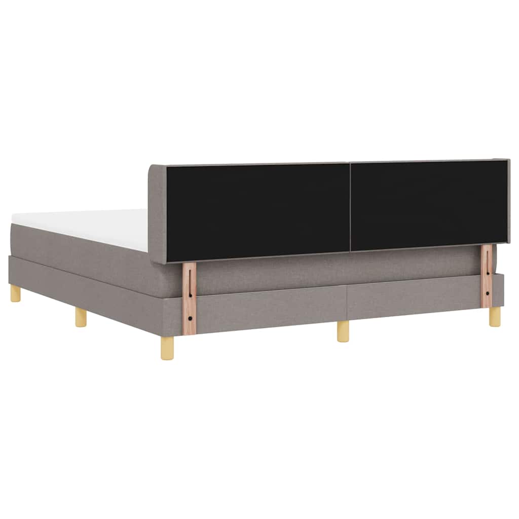 Κρεβάτι με Ελατήρια με στρώμα Taupe 180 x 200 cm ύφασμα - Pakobazaar