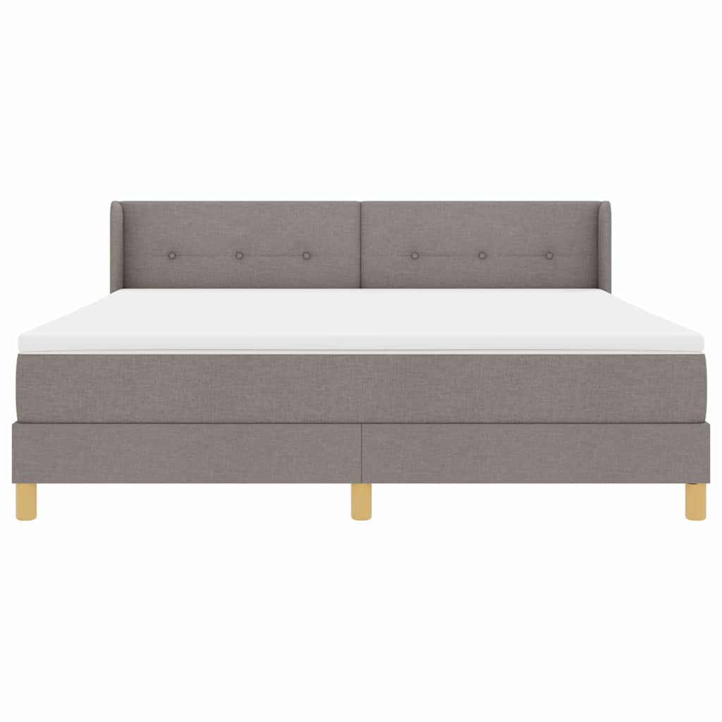 Κρεβάτι με Ελατήρια με στρώμα Taupe 180 x 200 cm ύφασμα - Pakobazaar