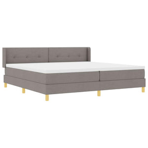 Κρεβάτι με ελατήρια με στρώμα Taupe 200 x 200 cm Πολυεστέρας - Pakobazaar