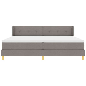Κρεβάτι με ελατήρια με στρώμα Taupe 200 x 200 cm Πολυεστέρας - Pakobazaar