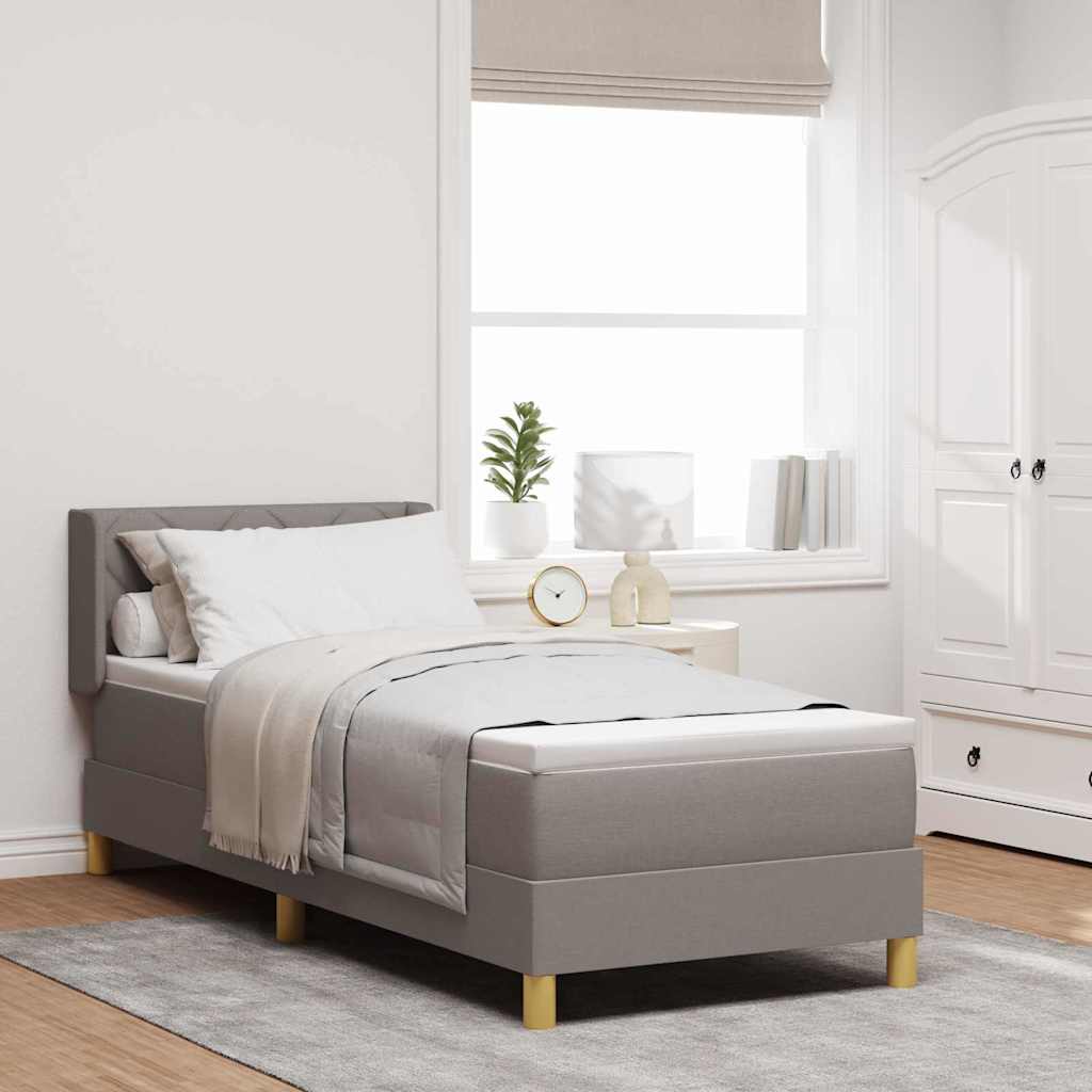 Κρεβάτι με ελατήρια με μαξιλάρι Taupe 200 x 80 εκατοστά ύφασμα