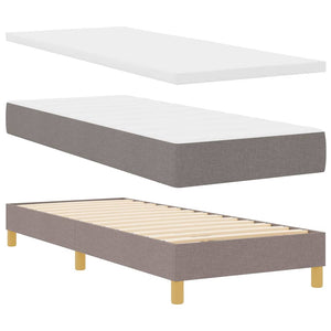 Κρεβάτι με ελατήρια με μαξιλάρι Taupe 200 x 80 εκατοστά ύφασμα