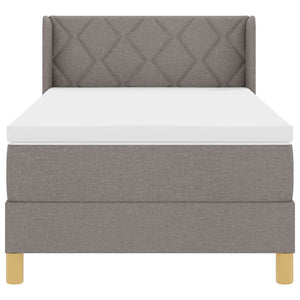 Κρεβάτι με ελατήρια με κεφαλάρι Taupe 200 x 100 cm ύφασμα