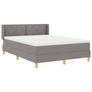 Κρεβάτι με ελατήρια με κεφαλάρι Taupe 190 x 140 εκατοστά ύφασμα - Pakobazaar