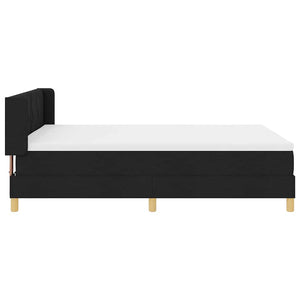 Κρεβάτι με ελατήρια με κεφαλάρι Μαύρο 200 x 140 cm ύφασμα - Pakobazaar