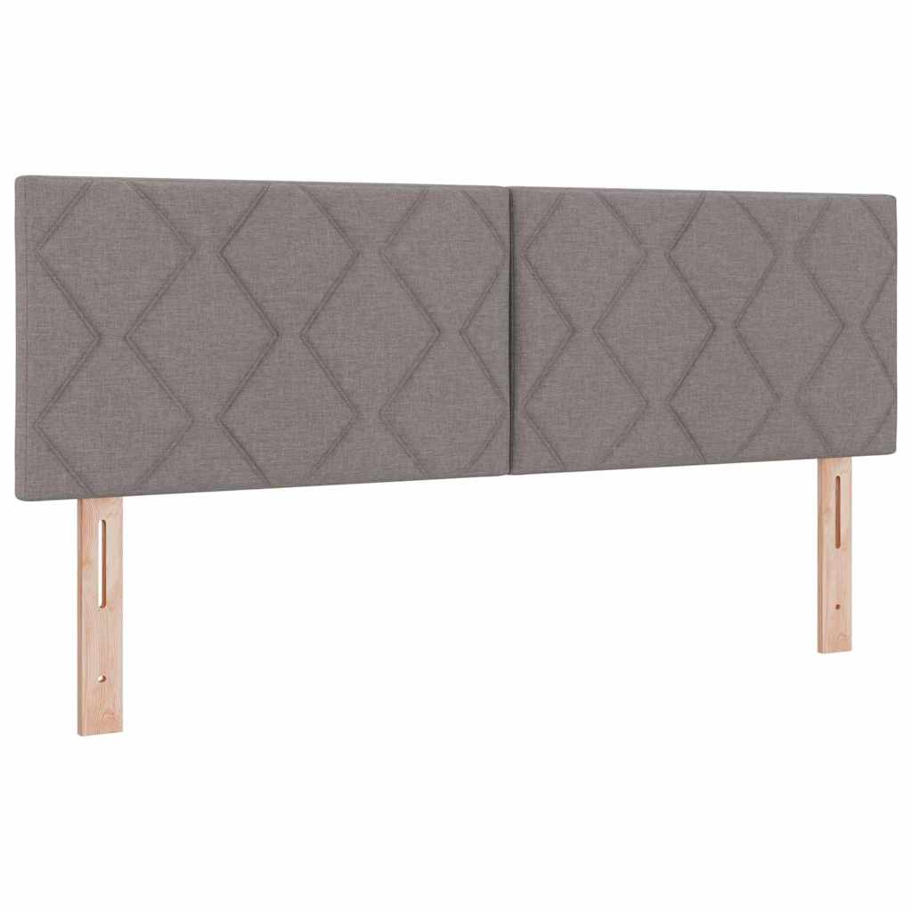 Κρεβάτι με ελατήρια με κεφαλάρι Taupe 200 x 160 εκατοστά ύφασμα - Pakobazaar