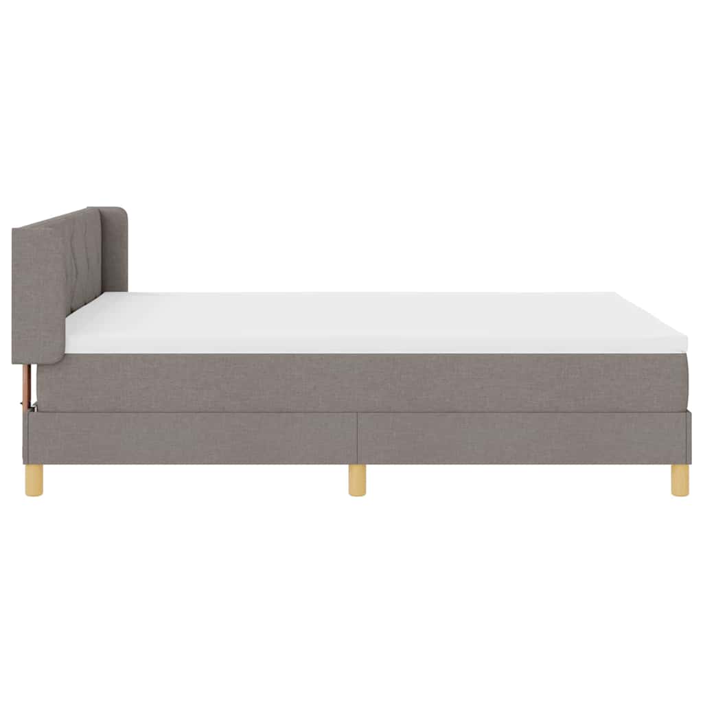 Κρεβάτι με ελατήρια με κεφαλάρι Taupe 200 x 160 εκατοστά ύφασμα - Pakobazaar