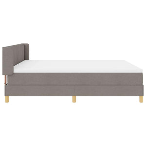 Κρεβάτι με ελατήρια με κεφαλάρι Taupe 200 x 180 cm ύφασμα - Pakobazaar