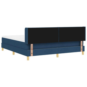 Κρεβάτι με ελατήρια με κεφαλάρι Μπλε 200 x 180 cm ύφασμα - Pakobazaar