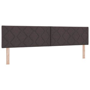 Κρεβάτι με ελατήρια Σκούρο Καφέ 200 x 200 cm Πολυεστέρας - Pakobazaar