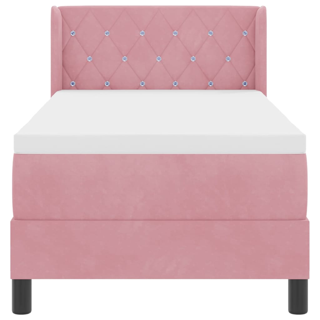 Κρεβάτι με ελατήρια με στρώμα Ροζ 200 x 80 εκατοστά Πολυεστέρας - Pakobazaar
