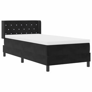 Κρεβάτι με ελατήρια με κεφαλάρι Μαύρο 200 x 100 cm Βελούδο