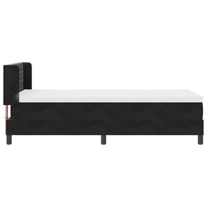 Κρεβάτι με ελατήρια με κεφαλάρι Μαύρο 200 x 100 cm Βελούδο