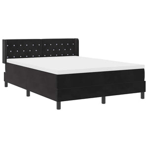 Κρεβάτι με ελατήρια με κεφαλάρι Μαύρο 200 x 140 cm Βελούδο - Pakobazaar