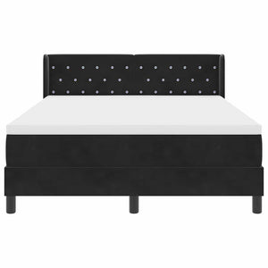 Κρεβάτι με ελατήρια με κεφαλάρι Μαύρο 200 x 140 cm Βελούδο - Pakobazaar