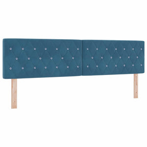 Κρεβάτι με ελατήρια Σκούρο Μπλε 200 x 180 cm Βελούδο - Pakobazaar