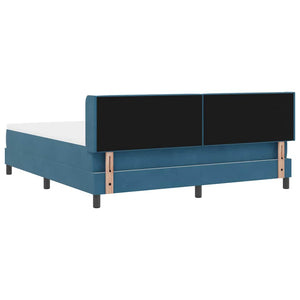 Κρεβάτι με ελατήρια Σκούρο Μπλε 200 x 180 cm Βελούδο - Pakobazaar