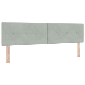Κρεβάτι με ελατήρια Ανοιχτό γκρι 200 x 180 cm Πολυεστέρας - Pakobazaar