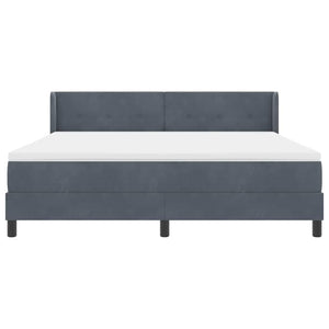 Κρεβάτι με ελατήρια Σκούρο Γκρι 200 x 180 cm Πολυεστέρας - Pakobazaar