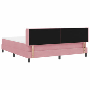 Κρεβάτι με ελατήρια με στρώμα Ροζ 200 x 180 cm Πολυεστέρας - Pakobazaar