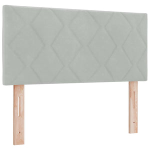 Κρεβάτι με ελατήρια Ανοιχτό γκρι 190 x 90 cm Πολυεστέρας - Pakobazaar