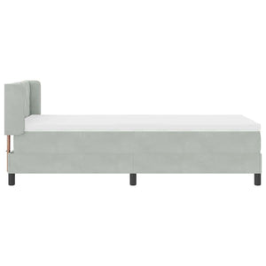 Κρεβάτι με ελατήρια Ανοιχτό γκρι 190 x 90 cm Πολυεστέρας - Pakobazaar