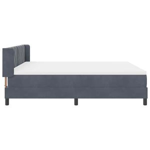 Κρεβάτι με ελατήρια Σκούρο Γκρι 200 x 180 cm Βελούδο - Pakobazaar