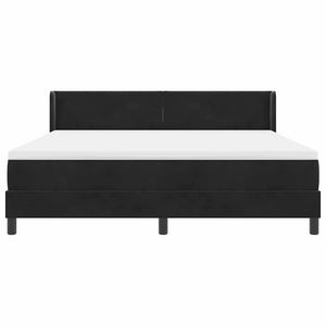 Κρεβάτι με ελατήρια με κεφαλάρι Μαύρο 200 x 180 cm Βελούδο - Pakobazaar