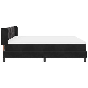 Κρεβάτι με ελατήρια με κεφαλάρι Μαύρο 200 x 180 cm Βελούδο - Pakobazaar