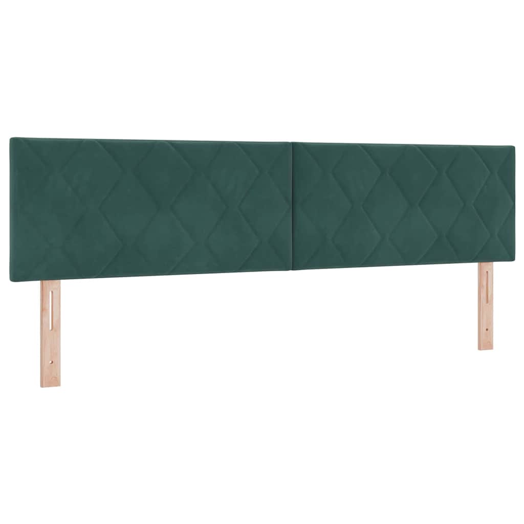 Κρεβάτι με ελατήρια Σκούρο Πράσινο 200 x 180 cm Βελούδο - Pakobazaar