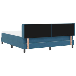 Κρεβάτι με ελατήρια Σκούρο Μπλε 200 x 180 cm Βελούδο - Pakobazaar