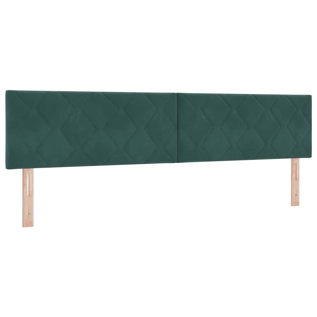 Κρεβάτι με ελατήρια Σκούρο Πράσινο 200 x 200 cm Βελούδο - Pakobazaar