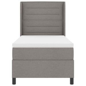 Κρεβάτι με ελατήρια με στρώμα Taupe 200 x 80 εκατοστά ύφασμα - Pakobazaar