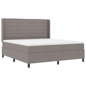 Κρεβάτι με ελατήρια με μαξιλάρι Taupe 200 x 180 cm ύφασμα - Pakobazaar