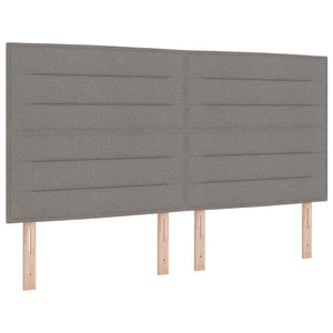 Κρεβάτι με ελατήρια με μαξιλάρι Taupe 200 x 180 cm ύφασμα - Pakobazaar