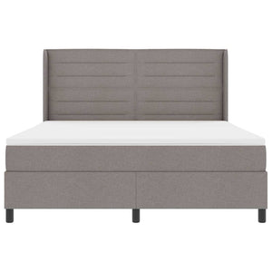 Κρεβάτι με ελατήρια με μαξιλάρι Taupe 200 x 180 cm ύφασμα - Pakobazaar
