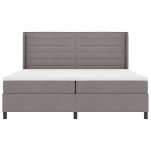 Κρεβάτι με ελατήρια με μαξιλάρι Taupe 200 x 200 cm ύφασμα - Pakobazaar
