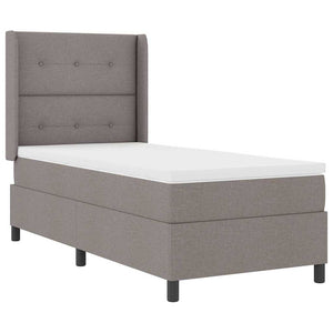 Κρεβάτι με ελατήρια με μαξιλάρι Taupe 190 x 90 cm ύφασμα