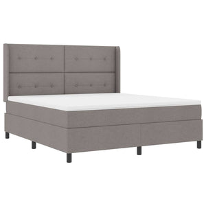Κρεβάτι με ελατήρια με στρώμα Taupe 180 x 200 cm ύφασμα - Pakobazaar