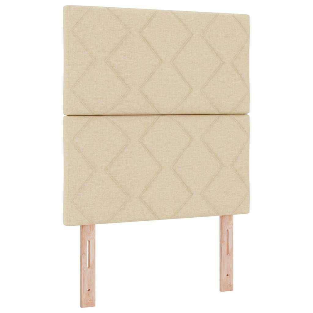 Κρεβάτι με ελατήρια με στρώμα Κρεμ 200 x 80 εκατοστά ύφασμα