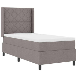 Κρεβάτι με ελατήρια με μαξιλάρι Taupe 200 x 90 εκ. ύφασμα - Pakobazaar