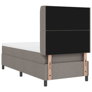 Κρεβάτι με ελατήρια με μαξιλάρι Taupe 200 x 90 εκ. ύφασμα - Pakobazaar