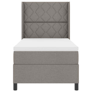 Κρεβάτι με ελατήρια με μαξιλάρι Taupe 200 x 90 εκ. ύφασμα - Pakobazaar