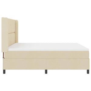 Κρεβάτι με ελατήρια με μαξιλάρι Κρεμ 200 x 180 cm ύφασμα - Pakobazaar
