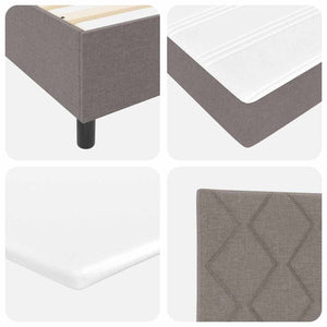 Κρεβάτι με ελατήρια με μαξιλάρι Taupe 200 x 200 cm ύφασμα - Pakobazaar
