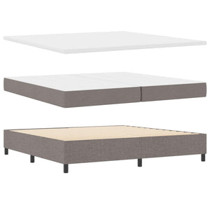 Κρεβάτι με ελατήρια με μαξιλάρι Taupe 200 x 200 cm ύφασμα - Pakobazaar