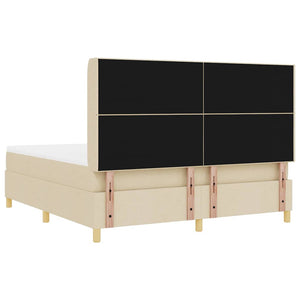 Κρεβάτι με ελατήρια με στρώμα Κρεμ 180 x 200 cm ύφασμα - Pakobazaar