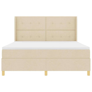 Κρεβάτι με ελατήρια με στρώμα Κρεμ 180 x 200 cm ύφασμα - Pakobazaar